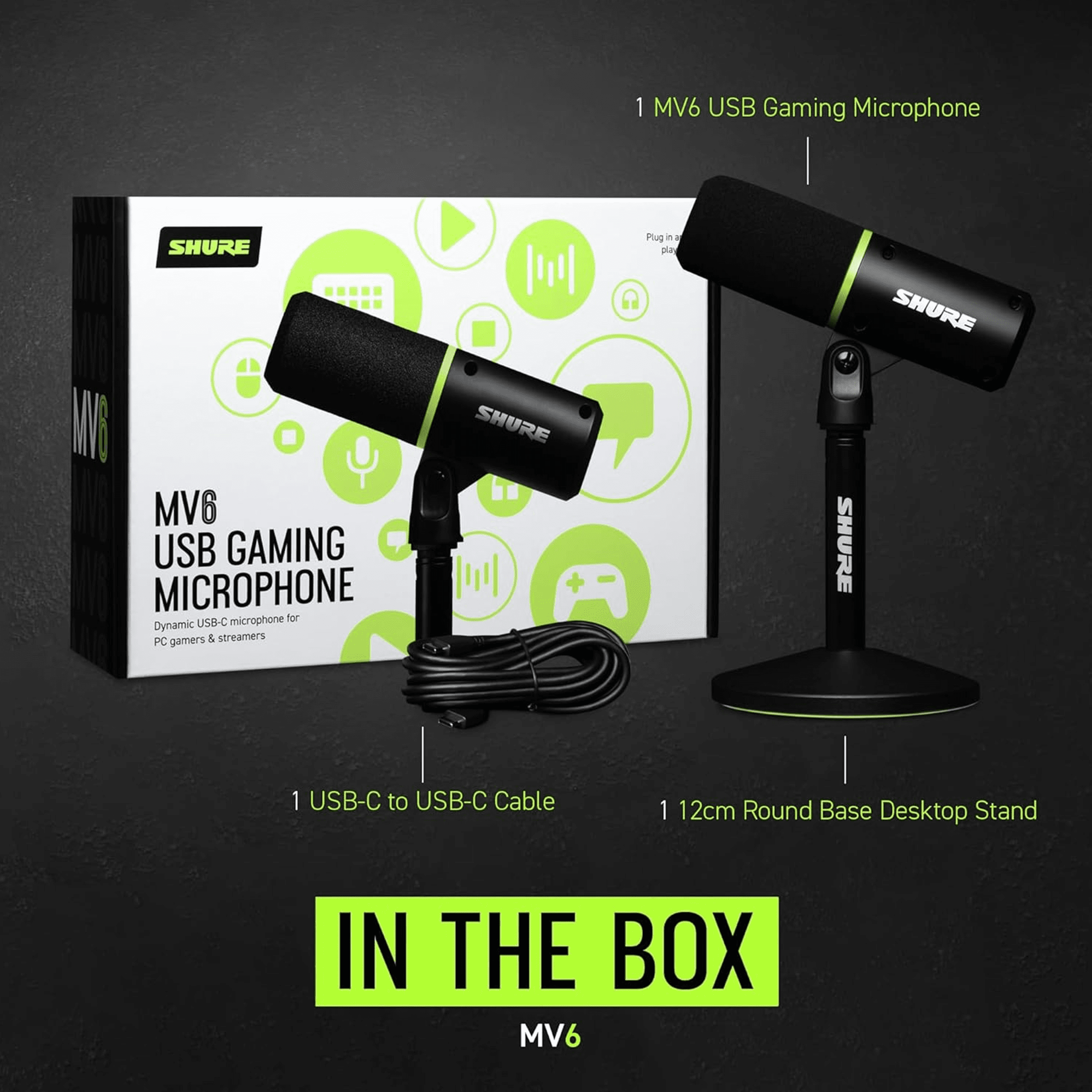 Shure MV6 USB Microphone - Black